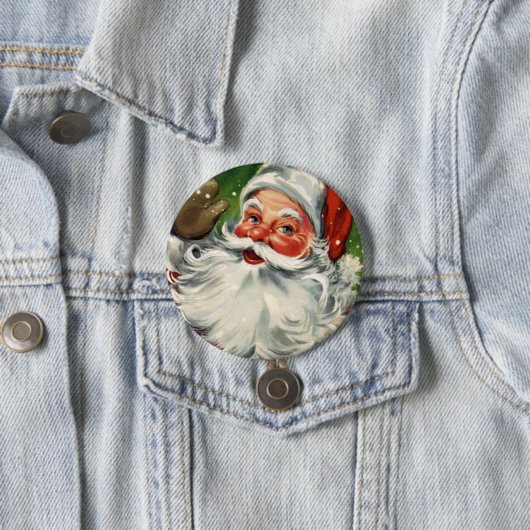 KRWのおもしろいのヴィンテージサンタクロース 缶バッジ (インサイチュ)