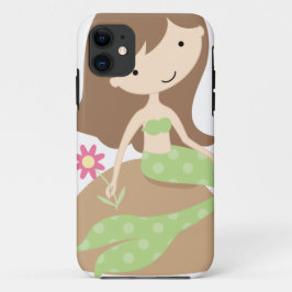 KRWのかわいい緑の人魚 iPhone 11 ケース