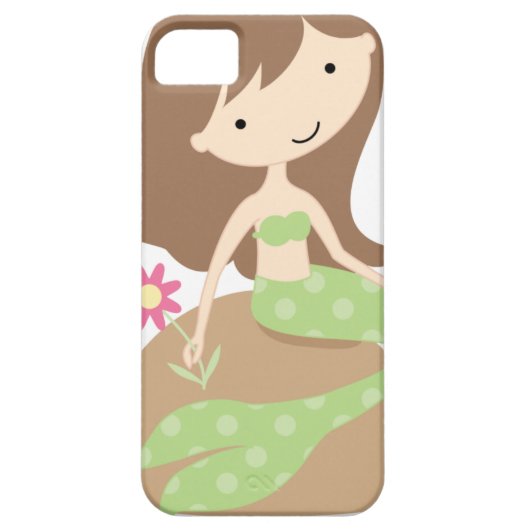 KRWのかわいい緑の人魚 Case-Mate iPhoneケース (裏面)