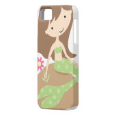 KRWのかわいい緑の人魚 Case-Mate iPhoneケース (裏面左)