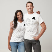 KRWのたった今結婚しましたの新婚旅行のワイシャツ Tシャツ (ユニセックス)