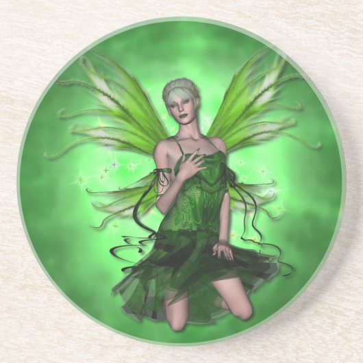 KRWのアブサン緑のFaeryのファンタジーのコースター コースター (正面)