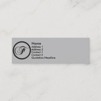 KRWのエレガントな原稿のモノグラムFのプロフィールカード スキニー名刺