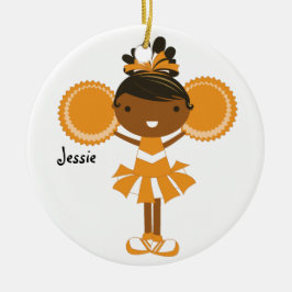 KRWのオレンジチアリーダーの名前をカスタムするのオーナメント セラミックオーナメント