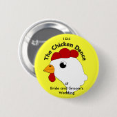 KRWのカスタムでおもしろいな鶏のダンスの結婚式 缶バッジ (正面&裏面)