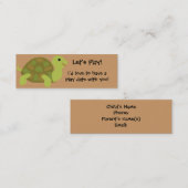 KRWのカスタムでかわいいカメの演劇の日付カード コーリングカード (正面/裏面)