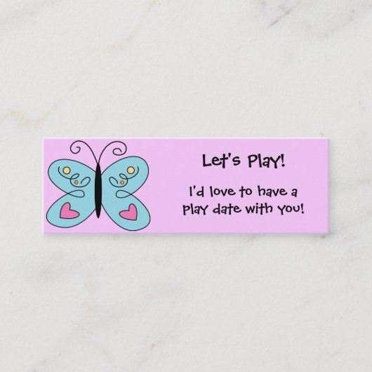 KRWのカスタムでカラフルな蝶演劇の日付カード コーリングカード (正面)