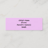 KRWのカスタムでカラフルな蝶演劇の日付カード コーリングカード (裏面)