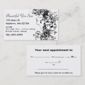 KRWのカスタムなサロンまたはスパのアポイントメント 予約カード (正面/裏面)