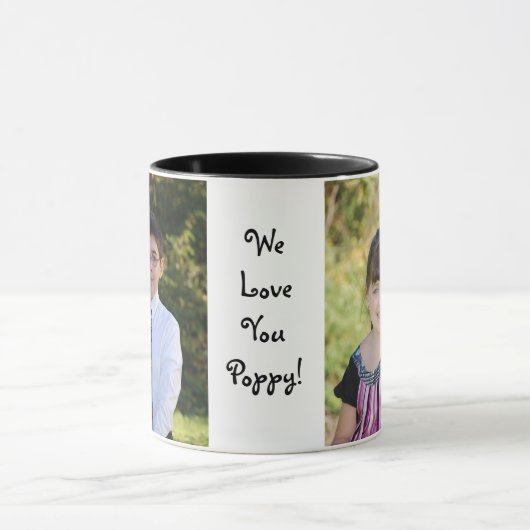 KRWのカスタムな文字が付いているカスタムな写真のギフトのマグ マグカップ (中央)