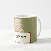 KRWのカスタムな文字猫のコーヒー・マグ コーヒーマグカップ (正面右)