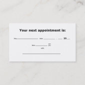 KRWのカスタムな理髪店のアポイントメント 予約カード (裏面)