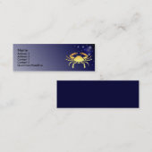 KRWのカスタムな蟹座の(占星術の)十二宮図の印のプロフィールカード スキニー名刺 (正面/裏面)