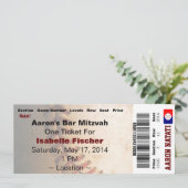 KRWのカスタムな野球のバーの（ユダヤ教の）バル・ミツバーの招待状 招待状 (スタンド正面)