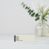 KRWのクリームのステンドグラスのボーダー スキニー名刺 (スタンド正面)