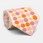 KRWのクールなピンクおよびオレンジ点 ネクタイ (ロール)