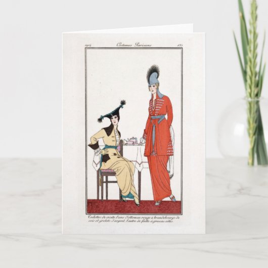 KRWのコスチュームのParisiens 1914の空白のなメッセージカード カード (正面)