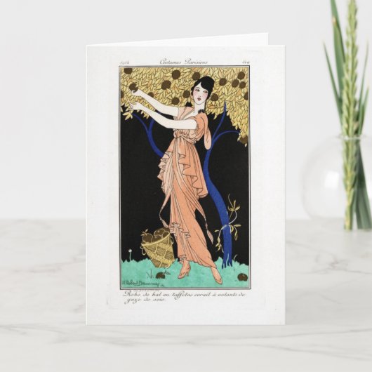 KRWのコスチュームのParisiens 1914の空白のなメッセージカード カード (正面)