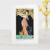 KRWのコスチュームのParisiens 1914の空白のなメッセージカード カード (黄色い花)