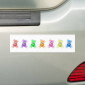 KRWのテディの虹 バンパーステッカー (車上)