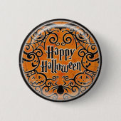 KRWのハッピーハローウィンスクロールデザインPin 缶バッジ (正面)