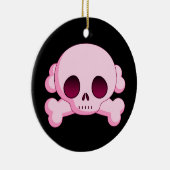 KRWのピンクのどくろ印のオーナメント セラミックオーナメント (右)