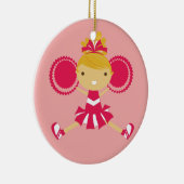 KRWのピンクのチアリーダーの記念品のオーナメント セラミックオーナメント (右)