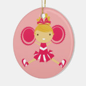 KRWのピンクのチアリーダーの記念品のオーナメント セラミックオーナメント (左)
