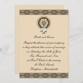 KRWのボーダーDreamcatcherのカスタムの結婚式招待状 招待状 (正面/裏面)