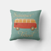 KRWのレトロのキャンピングカーの夏旅行装飾の枕 クッション (裏面)