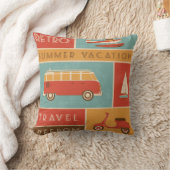 KRWのレトロの夏期休暇旅行枕 クッション (ブランケット)