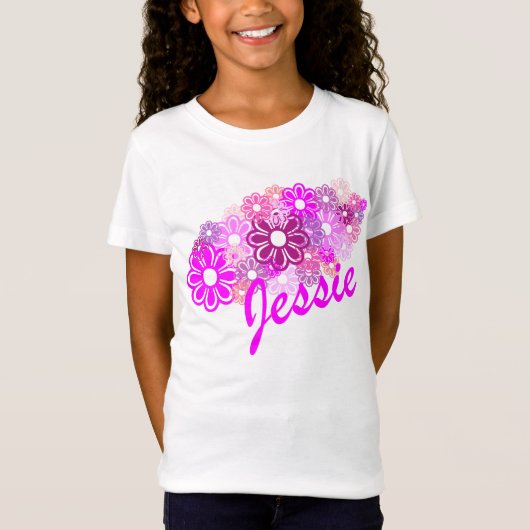 KRWのレトロの花の束のカスタム Tシャツ (正面)