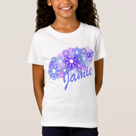 KRWのレトロの花の束のカスタム Tシャツ (正面)