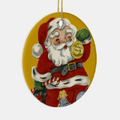 KRWのヴィンテージのサンタクロースのクリスマスのオーナメント セラミックオーナメント (右)