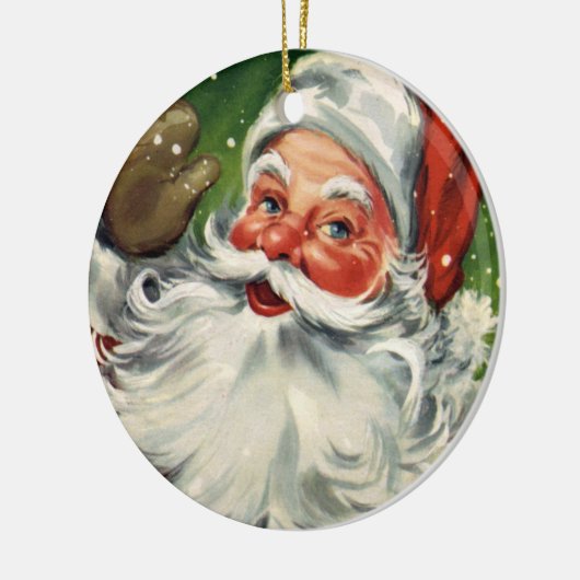 KRWのヴィンテージのサンタクロースの休日のオーナメント セラミックオーナメント (左)