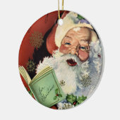 KRWのヴィンテージのサンタクロースの休日のオーナメント セラミックオーナメント (左)