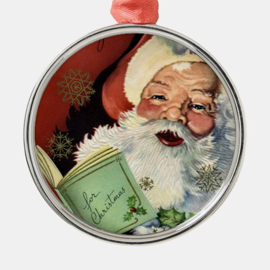 KRWのヴィンテージのサンタクロースの休日のオーナメント メタルオーナメント (正面)