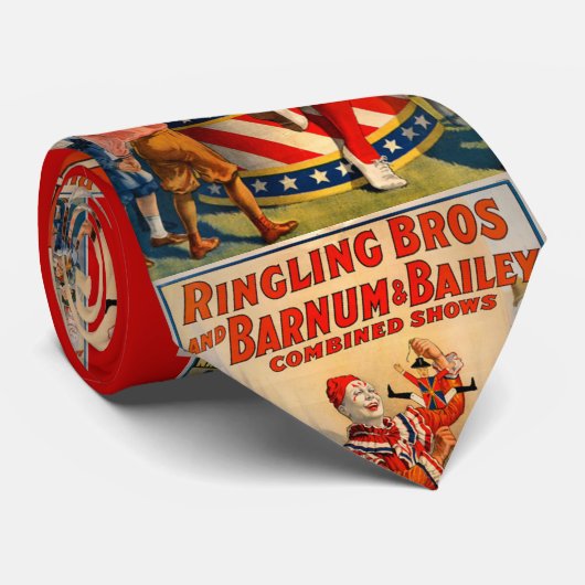 KRWのヴィンテージのサーカスのピエロのタイ ネクタイ (ロール)