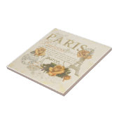 KRWのヴィンテージのスタイルのパリのバラのエッフェル塔のタイル タイル (側面)