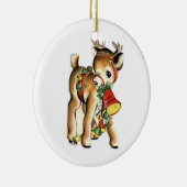 KRWのヴィンテージのトナカイのクリスマスのオーナメント セラミックオーナメント (右)