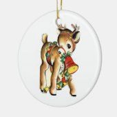 KRWのヴィンテージのトナカイのクリスマスのオーナメント セラミックオーナメント (左)