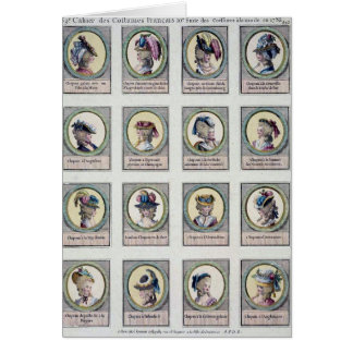 KRWのヴィンテージのファッションの衣裳のFrancais 1783のカード