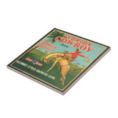 KRWのヴィンテージのフロリダのカウボーイの柑橘類のラベル タイル (側面)