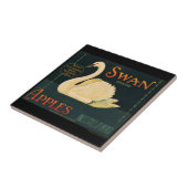 KRWのヴィンテージの白鳥のりんごのフルーツの木枠のラベル タイル (側面)