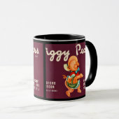 KRWのヴィンテージの豚のようなナシのフルーツの木枠のラベルのマグ マグカップ (正面右)