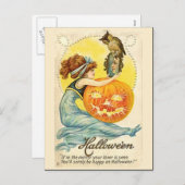 KRWのヴィンテージハロウィン シーズンポストカード (正面/裏面)