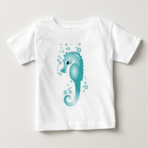 KRWの乳児のかわいいタツノオトシゴのTシャツ ベビーTシャツ