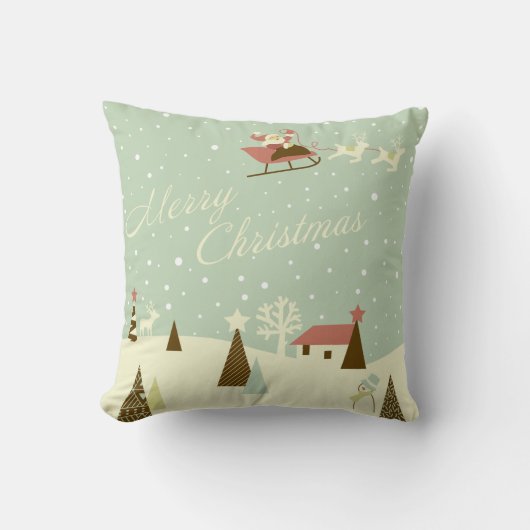 KRWの国のクリスマスのサンタの枕 クッション (正面)