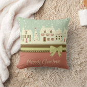 KRWの国のクリスマスの村の枕 クッション (ブランケット)