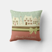 KRWの国のクリスマスの村の枕 クッション (裏面)